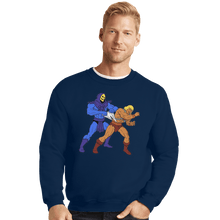 Load image into Gallery viewer, Shirts Crewneck Sweater, Unisex / Small / Navy Atomic Wedgie
