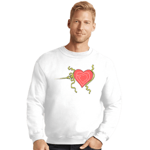 Shirts Crewneck Sweater, Unisex / Small / White Grinch Heart