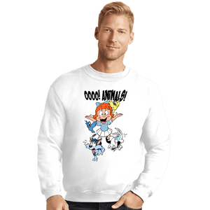 Shirts Crewneck Sweater, Unisex / Small / White Elmyra Loves Animals