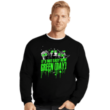 Load image into Gallery viewer, Shirts Crewneck Sweater, Unisex / Small / Black It&#39;s Not Easy Bein&#39; Green
