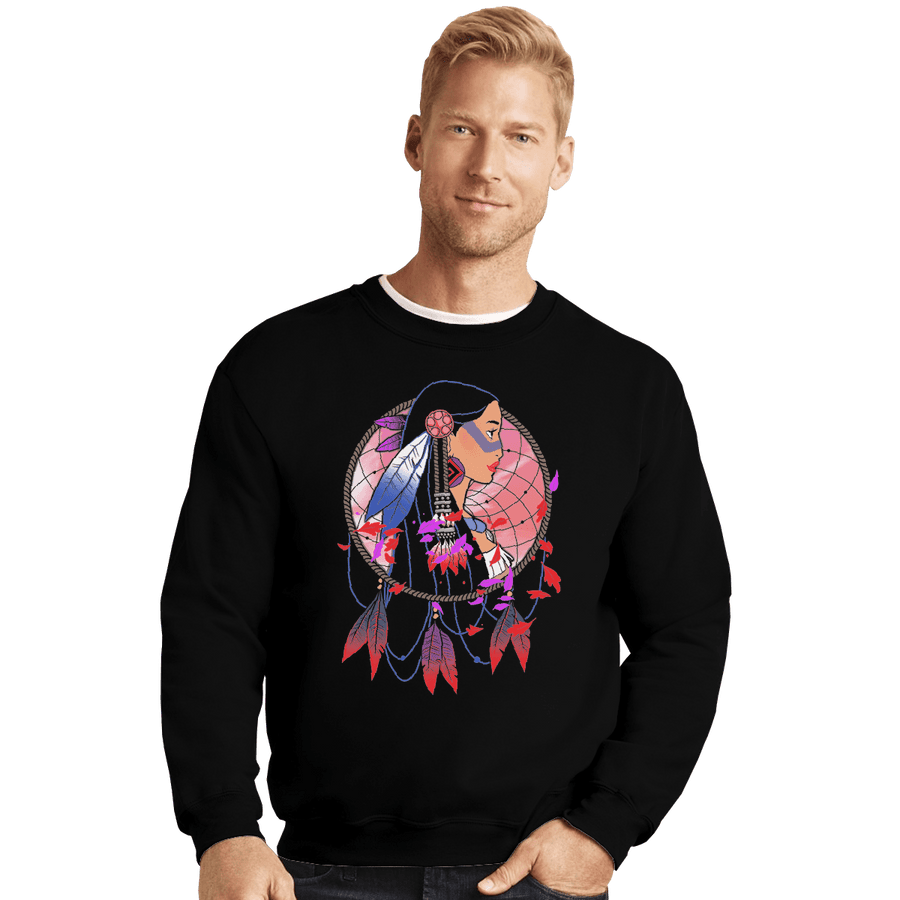 Shirts Crewneck Sweater, Unisex / Small / Black Colors of the Wind