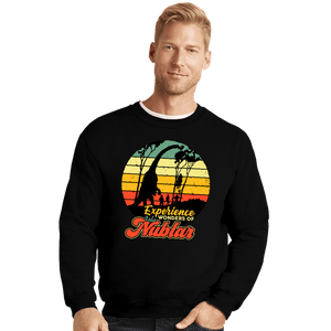 Daily_Deal_Shirts Crewneck Sweater, Unisex / Small / Black Wonder Island