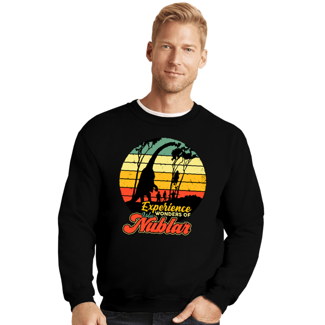 Daily_Deal_Shirts Crewneck Sweater, Unisex / Small / Black Wonder Island