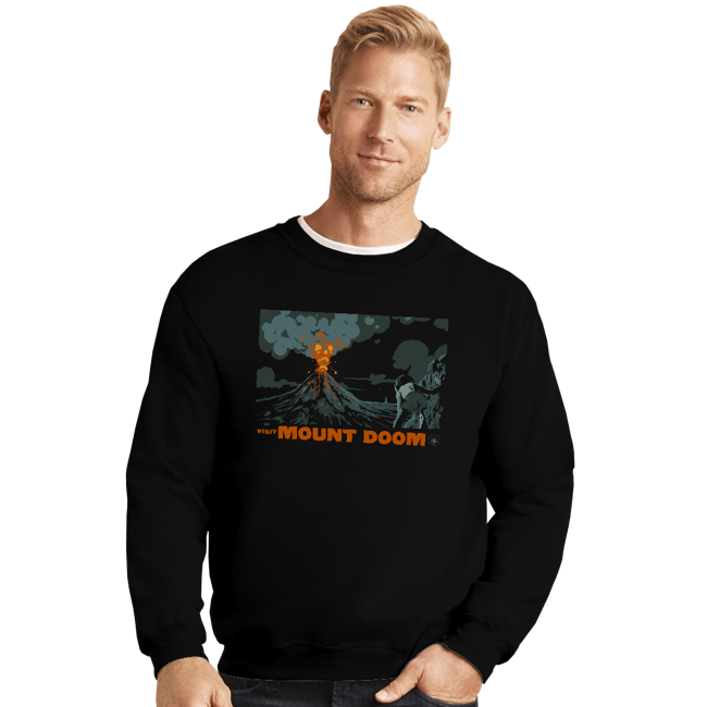 Shirts Crewneck Sweater, Unisex / Small / Black Visit Mount Doom