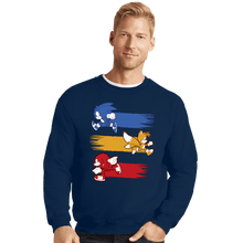 Load image into Gallery viewer, Daily_Deal_Shirts Crewneck Sweater, Unisex / Small / Navy Runners

