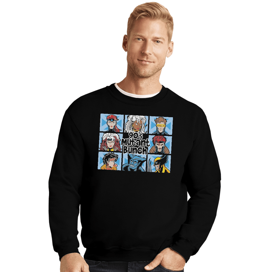 Shirts Crewneck Sweater, Unisex / Small / Black 90s Mutant Bunch
