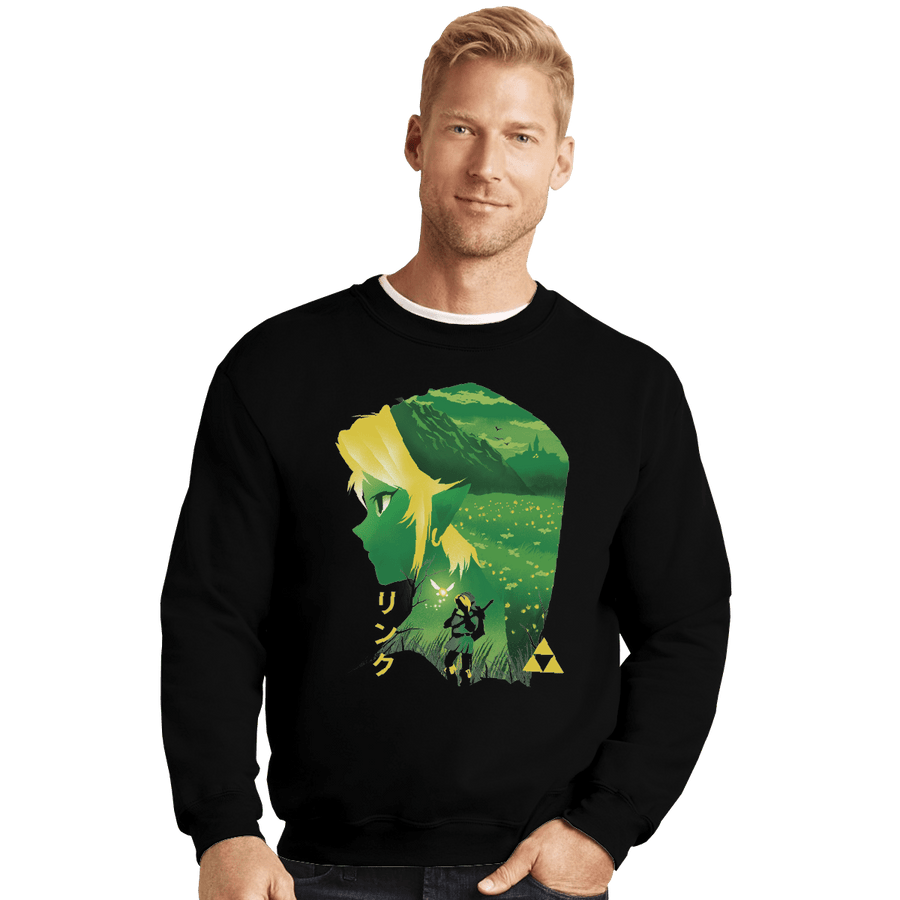 Shirts Crewneck Sweater, Unisex / Small / Black Hyrule Hero