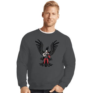 Shirts Crewneck Sweater, Unisex / Small / Charcoal Black Eagles House Leader