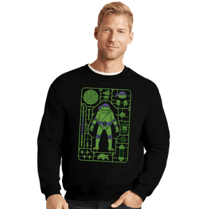 Daily_Deal_Shirts Crewneck Sweater, Unisex / Small / Black Donatello Model Sprue