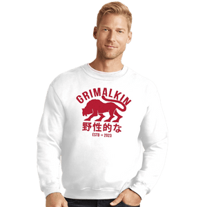 Shirts Crewneck Sweater, Unisex / Small / White Grimalkin