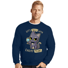 Load image into Gallery viewer, Daily_Deal_Shirts Crewneck Sweater, Unisex / Small / Navy Enemy Tears
