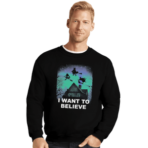 Shirts Crewneck Sweater, Unisex / Small / Black Believe In Magic