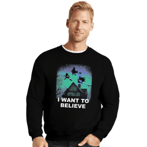 Shirts Crewneck Sweater, Unisex / Small / Black Believe In Magic