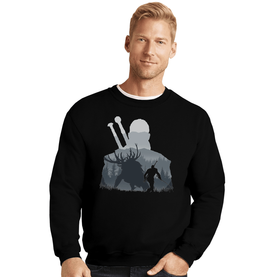 Shirts Crewneck Sweater, Unisex / Small / Black The Witcher - Hunter