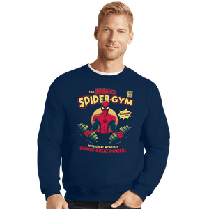 Daily_Deal_Shirts Crewneck Sweater, Unisex / Small / Navy The Amazing Spider-Gym