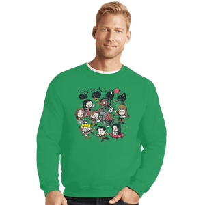 Shirts Crewneck Sweater, Unisex / Small / Irish Green Fireflys