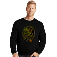 Load image into Gallery viewer, Secret_Shirts Crewneck Sweater, Unisex / Small / Black TMNT Mikey

