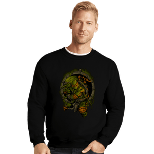 Secret_Shirts Crewneck Sweater, Unisex / Small / Black TMNT Mikey
