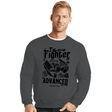 Load image into Gallery viewer, Daily_Deal_Shirts Crewneck Sweater, Unisex / Small / Charcoal Tie Fighter Garage
