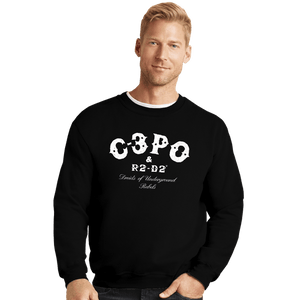 Daily_Deal_Shirts Crewneck Sweater, Unisex / Small / Black Galactic Punks