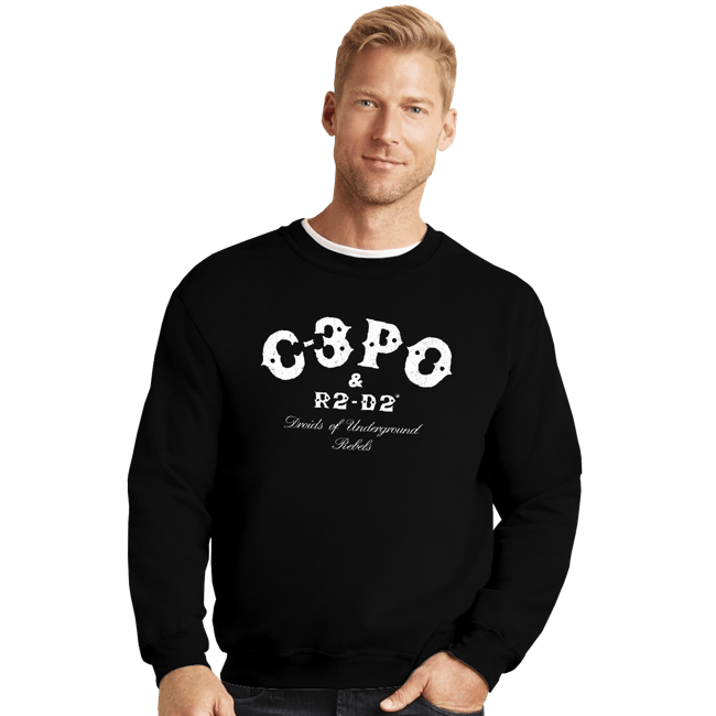 Daily_Deal_Shirts Crewneck Sweater, Unisex / Small / Black Galactic Punks