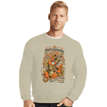 Load image into Gallery viewer, Daily_Deal_Shirts Crewneck Sweater, Unisex / Small / Sand Kitty&#39;s Awakening

