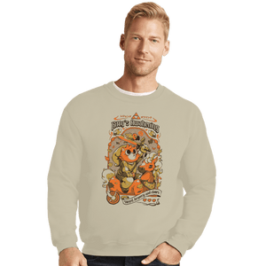 Daily_Deal_Shirts Crewneck Sweater, Unisex / Small / Sand Kitty's Awakening