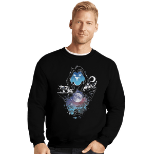 Shirts Crewneck Sweater, Unisex / Small / Black Look At The Stars