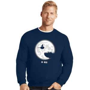 Shirts Crewneck Sweater, Unisex / Small / Navy Don't Look At The Full Moon