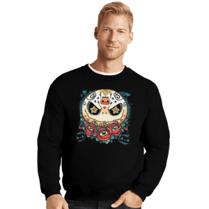 Shirts Crewneck Sweater, Unisex / Small / Black Jack Calavera