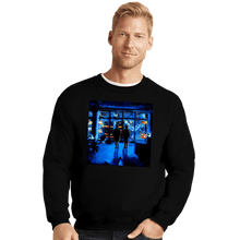 Load image into Gallery viewer, Daily_Deal_Shirts Crewneck Sweater, Unisex / Small / Black Van Gogh Never Watched The World Burn
