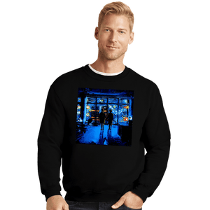 Daily_Deal_Shirts Crewneck Sweater, Unisex / Small / Black Van Gogh Never Watched The World Burn