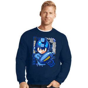 Secret_Shirts Crewneck Sweater, Unisex / Small / Navy A Metal Hero