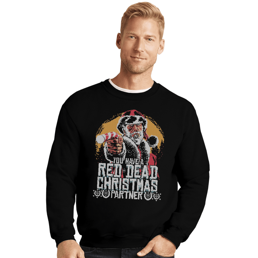 Shirts Crewneck Sweater, Unisex / Small / Black Red Dead Christmas