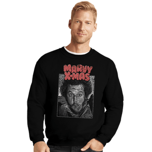 Shirts Crewneck Sweater, Unisex / Small / Black Marvy X-Mas