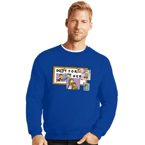 Daily_Deal_Shirts Crewneck Sweater, Unisex / Small / Royal Blue For Her