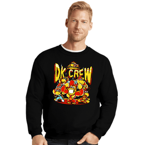 Daily_Deal_Shirts Crewneck Sweater, Unisex / Small / Black DK Crew