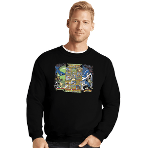 Shirts Crewneck Sweater, Unisex / Small / Black Clash Of Rip Offs