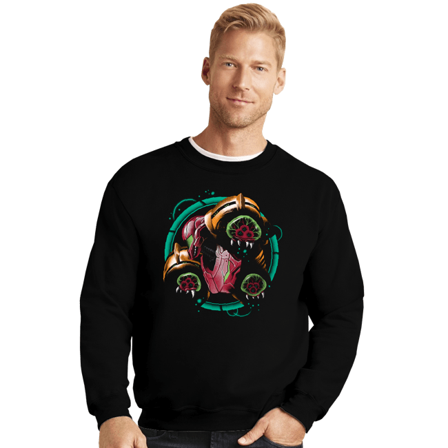 Secret_Shirts Crewneck Sweater, Unisex / Small / Black Galactic Bomber