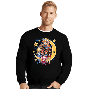 Daily_Deal_Shirts Crewneck Sweater, Unisex / Small / Black Sailor Mushroom
