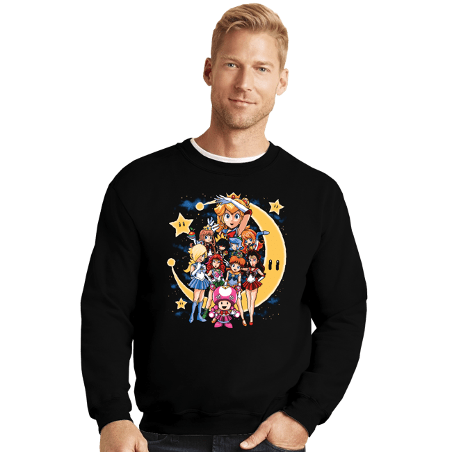 Daily_Deal_Shirts Crewneck Sweater, Unisex / Small / Black Sailor Mushroom
