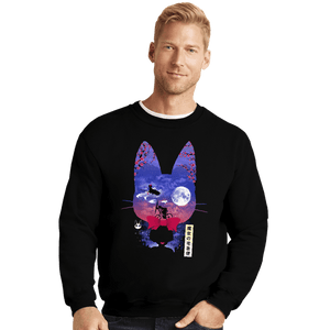 Daily_Deal_Shirts Crewneck Sweater, Unisex / Small / Black Kiki's Landscape