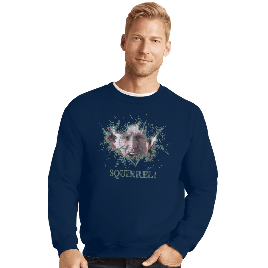 Shirts Crewneck Sweater, Unisex / Small / Navy Squirrel