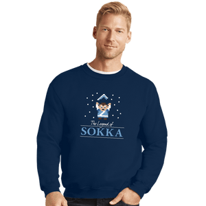 Shirts Crewneck Sweater, Unisex / Small / Navy The Legend Of Sokka