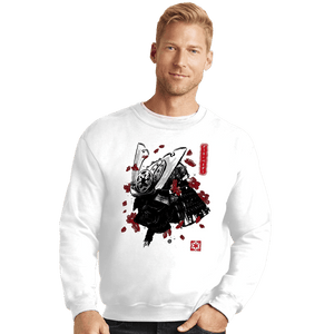 Daily_Deal_Shirts Crewneck Sweater, Unisex / Small / White The Darth Samurai