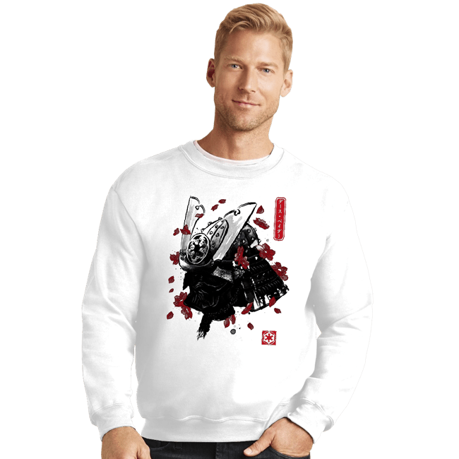Daily_Deal_Shirts Crewneck Sweater, Unisex / Small / White The Darth Samurai