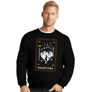 Secret_Shirts Crewneck Sweater, Unisex / Small / Black Heartless Tarot Card
