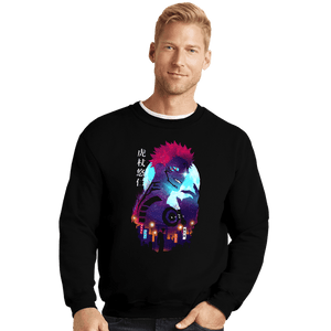 Daily_Deal_Shirts Crewneck Sweater, Unisex / Small / Black Yuki Landscape