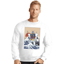 Load image into Gallery viewer, Shirts Crewneck Sweater, Unisex / Small / White Gundam Kanagawa
