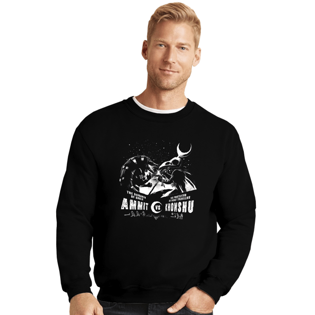 Secret_Shirts Crewneck Sweater, Unisex / Small / Black Battle Of The Egyptian Gods